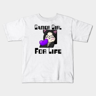 Gamer Girl For Life. Kids T-Shirt